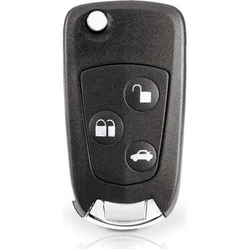 WhatsKey 3 Button Modified Flip Folding Remote Key FOB Case For Ford Mondeo Focus Festiva KA C Max Replacement Smart Key Shell