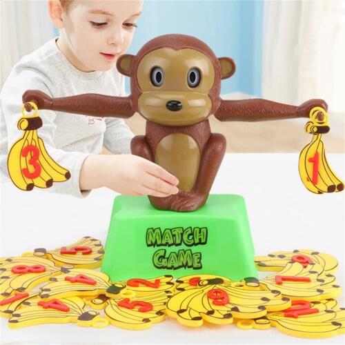Children Educational Toys Monkey Number Match Desktop Balance Interactive Game Educational Toy to Learn add and subtract