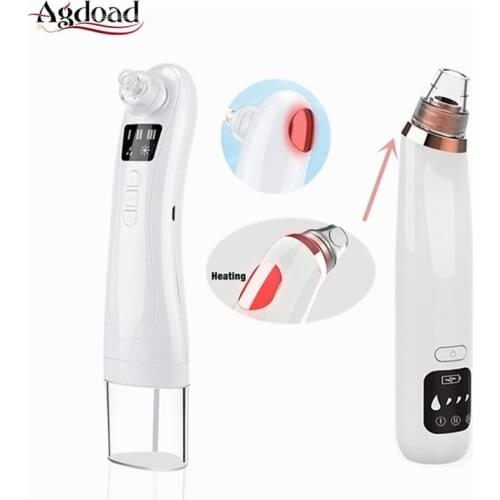 Electric Heating Blackhead Remover Vacuum Facial Pores Cleansing Acne Pimple Removal Comedone Black Spots Exfoliating Skin Care