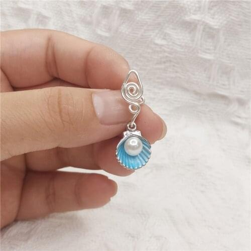 Simulated Pearl Shell Nose Ring Goth Fake Piercing Nose Cuff Copper Wire Spiral Nose Hoop Clip Punk Sexy Body Jewelry