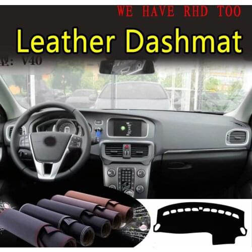 For Volvo v40 Cross Country 2012 2013 2017 2018 2019 Leather Dashmat Dashboard Cover Dash Mat SunShade Carpet Custom Car Styling