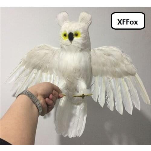 Creative lifelike white owl model foam&furs wings simulation owl doll gift about 40cm xf0483