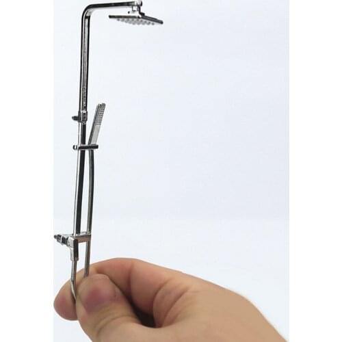 1:12 Scale Dollhouse Miniature Bathroom Bath Shower Head Furniture Scene Pretend Play Model Toy for Doll House Decor Accessories