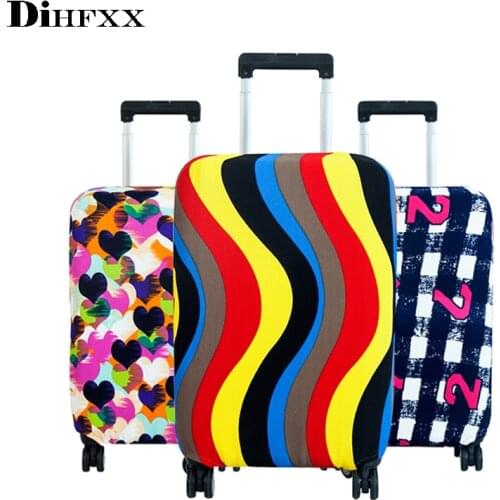 Fashion rainbow Travel on Road Luggage Cover Protective Suitcase cover Trolley case Travel Luggage Dust cover for 18 to 30 inch