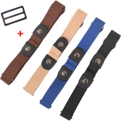 Waist Belt New Unisex Jean Pants Slim Elastic Band Buckle-Free Adult/children Invisible Elastic Belt for Jeans