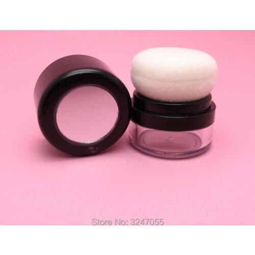 20pcs/lot Empty Mushroom Cute Loose Powder Case, DIY Plastic Lovely Cosmetic Powder Packing Box with Mirror, Women Beauty Tool