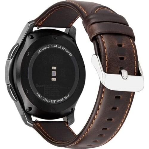 Bands for Samsung Galaxy Watch4 Classic 46mm 42mm Band 20mm 22mm Leather Wristband Strap for Galaxy Watch4 44mm 40mm Bracelet