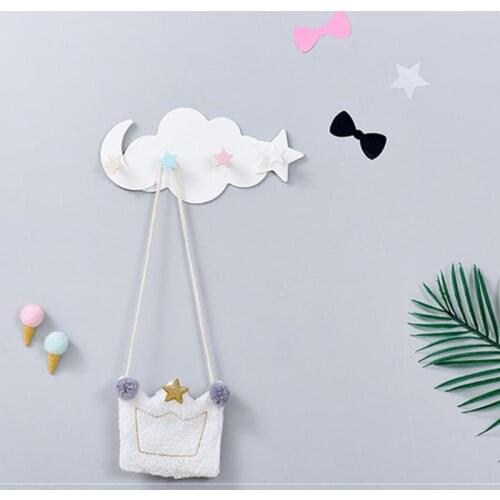 Self Adhesive Hooks Plastic Clothes Hanger Cute Wall Mounted Coat Hook Kid Children Room Wall Decorative Accessories