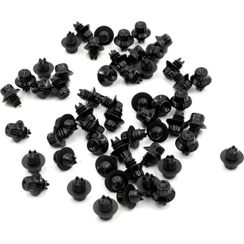 100pcsx13mm Universal Wheel Rivets Nuts Rims Studs Lip Replacement Auto Decoration Clips Rim Lip Decoration D010 ABS