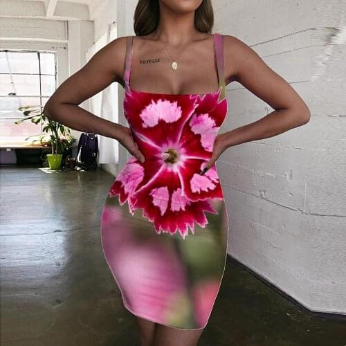 KYKU Brand Flower Dresses Women Flowers Bodycon Dress Psychedelic 3d Print Retro Ladies Dresses Womens Clothing Plus Size