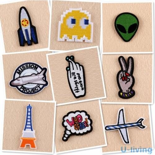 1pcs Mixture Patch for Clothing Iron on Embroidered Sew Applique Cute Patch Fabric Badge Garment DIY Apparel Accessories