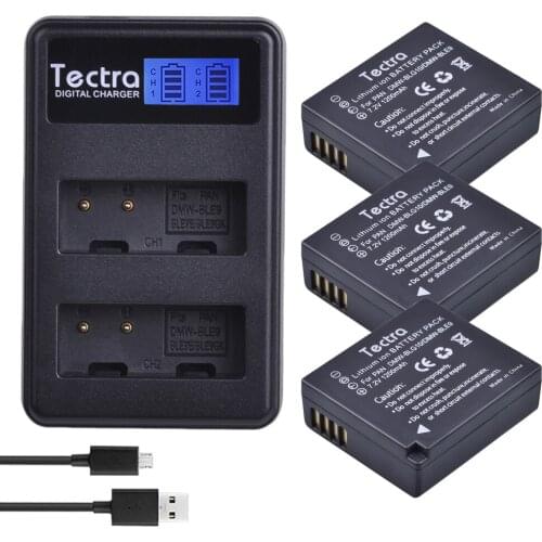 3pcs DMW-BLG10 dmw blg10 Camera Battery+LCD USB Dual Charger for Panasonic Lumix DMC-GF6 GX7GX80GX85 GX7 Mark II,DMC-LX100 D-Lux