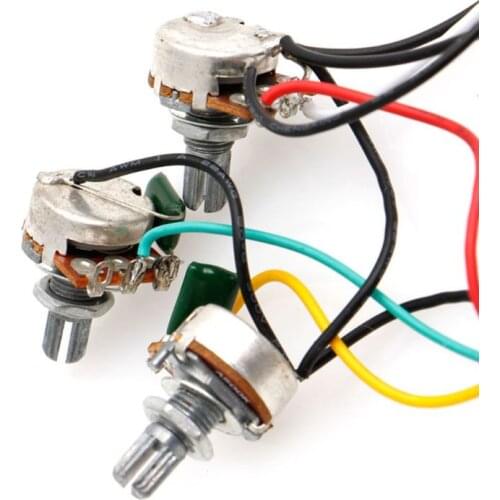 5-Way Switch 500k Pots Knobs Wiring Harness Pickup for strat Guitar W8EE