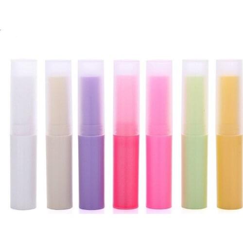 5Pcs 4ML Empty Lipstick Tube Ivory Plastic Lip Balm Container Small Cosmetic Lipstick Gloss Sub-bottling