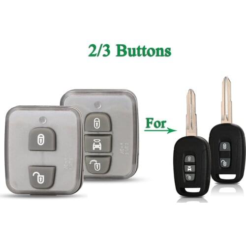 Bilchave 10pcs For Chevrolet Captiva Antara Cruze Opel FOB 2/3 Buttons Remote Car Key Rubber Button Pad Cover Case Replacement