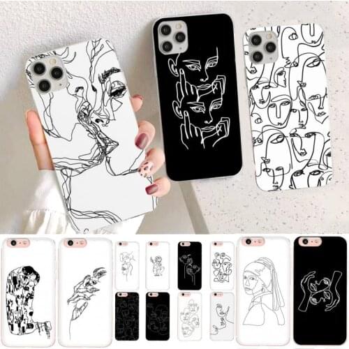 YNDFCNB Funny Face Abstract Cartoon Phone Case for iPhone 11 12 pro XS MAX 8 7 6 6S Plus X 5S SE 2020 XR case