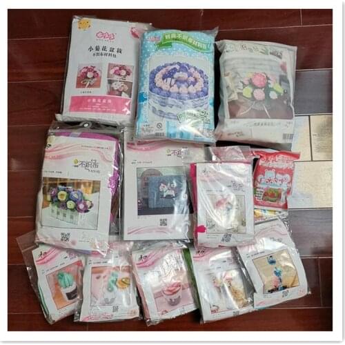 Clear stock!!! 5sets/lot random pattern kits Non-woven cloth Craft DIY Sewing set Felt Handwork Material DIY needlework supplies
