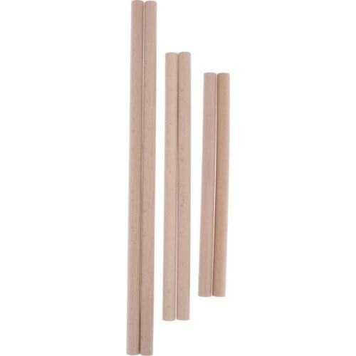 6Pcs Wood Sticks Wooden Dowel Rods For Models Making Arts Crafts 25/30/40cm