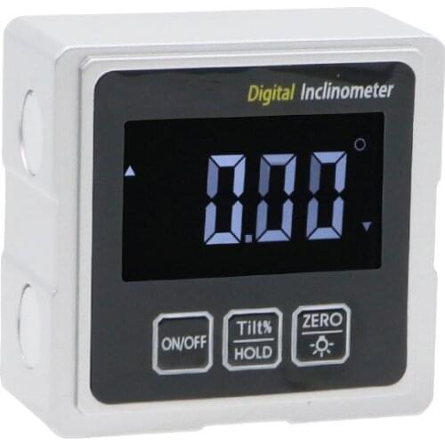 Hester Metal Digital Protractor Inclinometer With 3-side magnets Digital Angle Finder Level Box Angle Measurement Box
