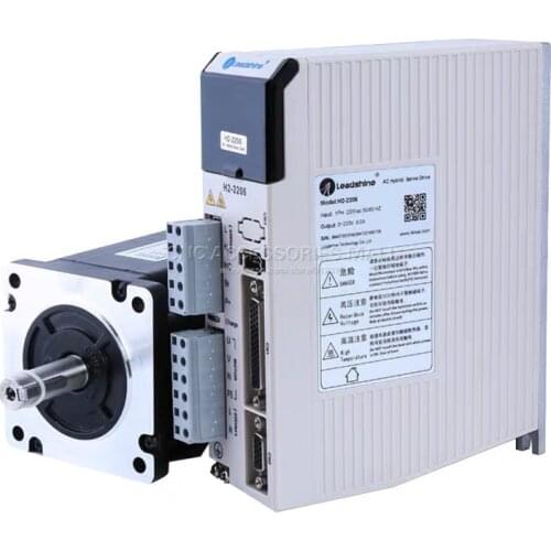 CNC Router Leadshine easy hybrid servo drive H2-2206 and Nema34 AC servo motor 863HBM80H-E1