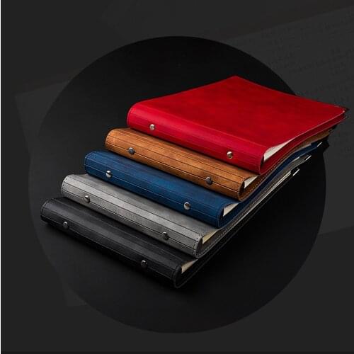 A4/B5 Horizontal Loose Leaf Notebook Notepad Soft Leather Plan Book Cornell Notepad Creative Mind Map Notebook Gift for Youth