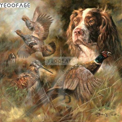2019 NEW 5D Diamond Painting Cross Stitch hound Full Square Drill Home Decoration Mosaic Diamond Embroidery Wild duck Picture