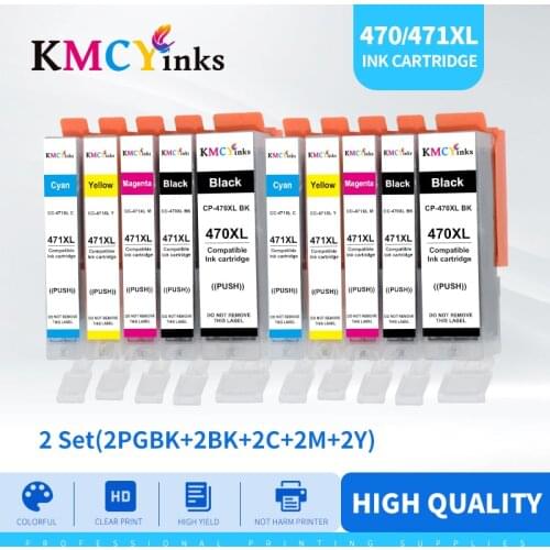 KMCYinks For Canon 470 471 PGI470 CLI471 PGI 470 CLI 471 Compatible Ink Cartridge for Canon PIXMA MG5740 MG6840 TS5040 Printer
