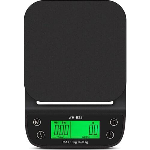 3kg/0.1g Digital Coffee Scale with backlight with Timer High Precision LCD Electronic Scales Weighing Tools