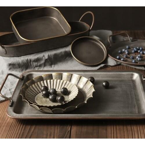 Metal Storage Basket Iron Vintage American Storage Box Flower Pot Flower Baking Basket Storage Decor Fruit Basket For Home