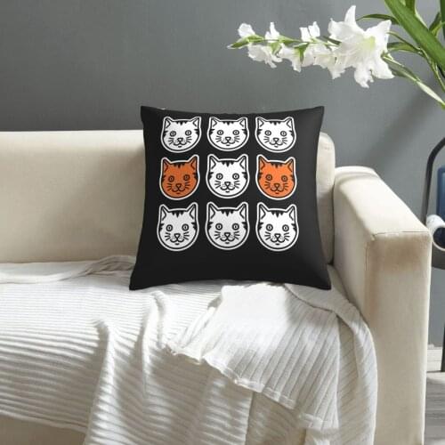 Cat Heads Kitten Lover Kitty Owner Pet Animal Gift pillowcase printed cushion cover sofa waist pillow pillow cover