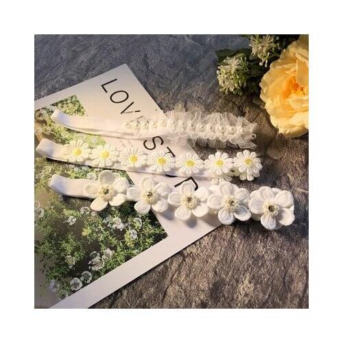 1PC Baby Girls baby Bohemia Handmade Flower Crown Headband Wreath Bridal Headdress Hairband Accessories Hair