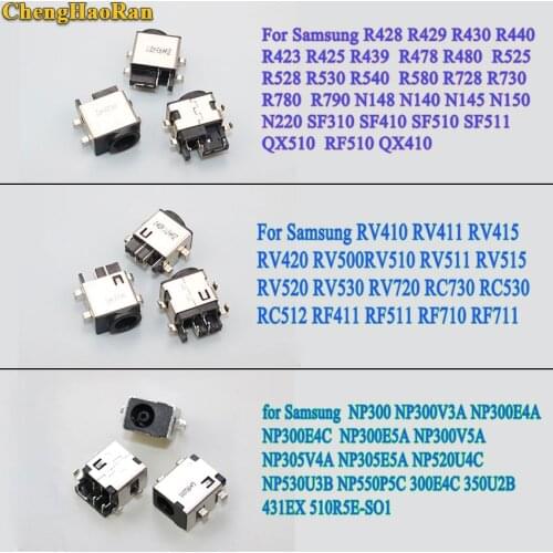 ChengHaoRan 5pcs For Samsung NP NP300 NP305V4A NP300E4C NP300V3A N220 QX410 R480 RV511 RV515 RV520 RC512 DC Power jack connector