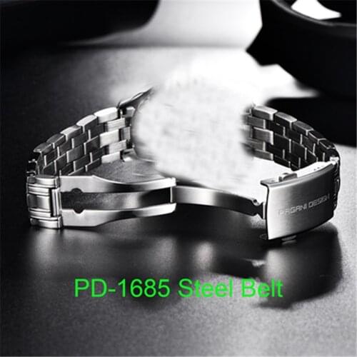 PAGANI DESIGN PD1685 Fashion Casual men Original NATO watch strap Silicone/Stainless strap 20mm