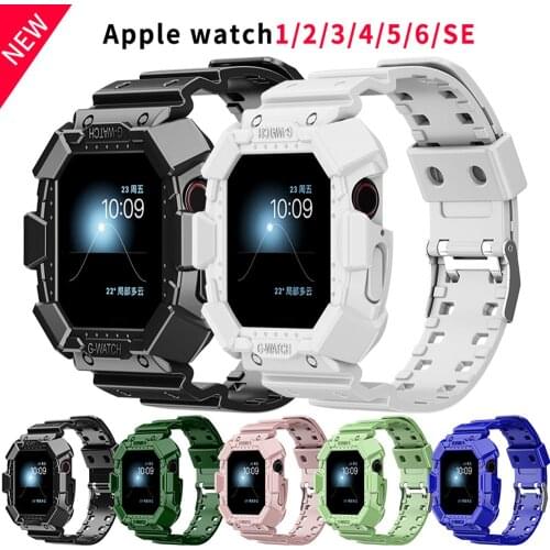 New Transparent Silicone Sports Strap for Apple Watch 6 5 SE 44mm 40mm Band Bracelet for IWatch Series 4 3 38mm 42mm Watchbands