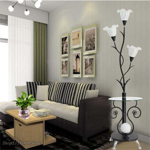 Nordic Modern Floor Lamps LED Tea Standing Light for Living Room Bedroom Fixtures Creative Bedside Metal Flomer Lamp Home Decor