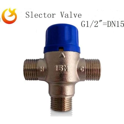 Solar energy thermostatic selector valve three way thermostatic diverter valve