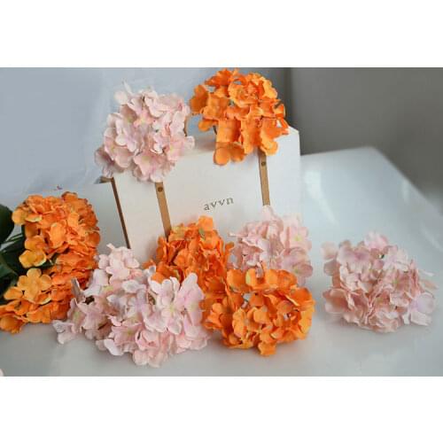 SPR 100pcs/lot Artificial Hydrangea Flower Heads Plastics Flowers Hydrangeas for Wedding Party Centerpieces Floral Decor