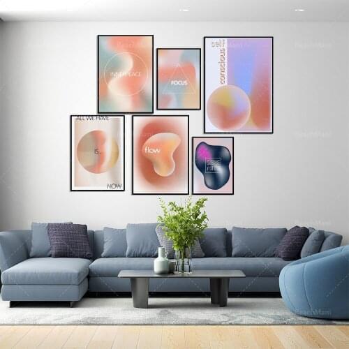 We only have, halo posters, retro gradient posters, grain gradients, feature film posters, 70s home decoration, psychedelic and