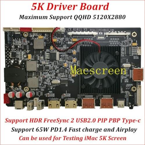 HOT sell 5K universal USB Type c HDR controller 4K 144Hz DP1.4 LCD driver board kit For iMac A1419 5K LM270QQ1 Test mainboard