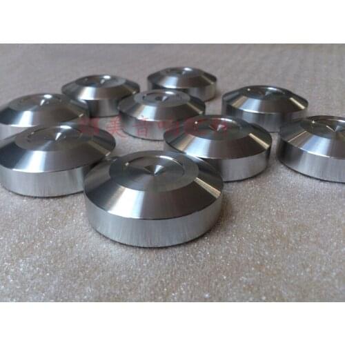 High quality aluminum 304 stainless steel foot pad CNC 49*15mm Ottomans Shock pads for amplifier case