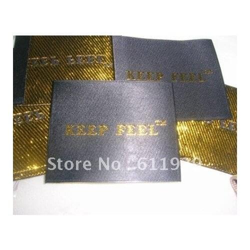 Customized clothing woven labels/overcoat jacket main labels/collar tags/Trademark manufacture woven&printed labels 1000 pcs