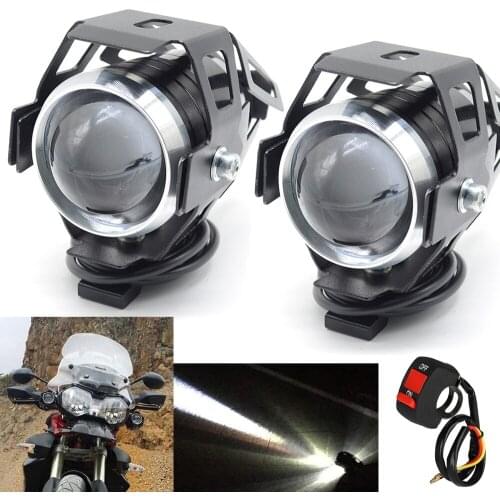 1 pair 125 W motorcycle rcycle auxiliary light bulb Super bright U5 LED motorcycle lighthouse moto driving fog light car