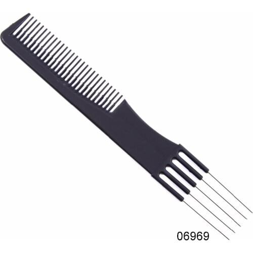 1 Pc Salon Heat Resistant Antistatic Carbon Comb Barbers Black Comb Anti Static Barber Brush Tool