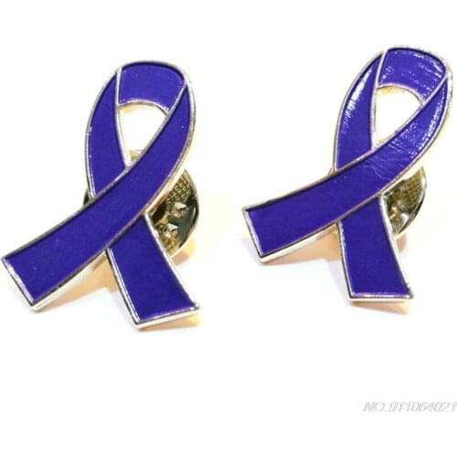10Pcs/Set Womens Jewelry Enamel purple Ribbon Brooch Pins Surviving Breast Cancer Awareness Hope Lapel Buttons Badges Wholesales