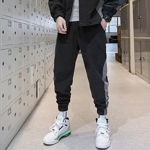 2020 Streetwear Hip hop Joggers Pants Men Loose Harem Pants Ankle Length Trousers Sport Casual Sweatpants black White Techwear