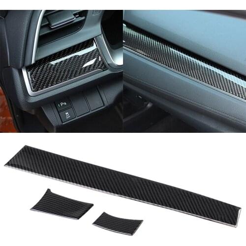 3PCS/set Center Dashboard Console Cover Trim Sticker for Honda Civic 2016 2017