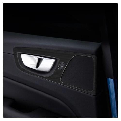 4pcs Stainless Steel Car Inner Door Handle Bowl Frame Cover Molding Trim Stickers For Volvo XC60 2018 2019 2020 Auto Accessories