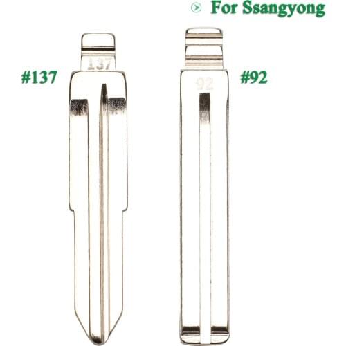 Bilchave Flip KD Remote Key Blade Fob For Ssangyong Korando New Actyon C200 S170 #137 NO.92 Car Key Blade Replacement