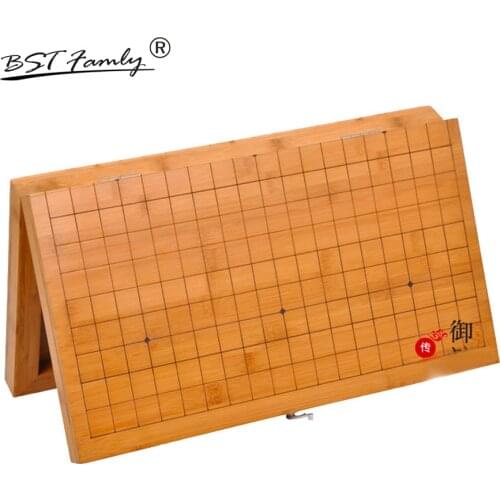 Wooden Foldable Go Chess 19 Road Chessboard 52*46.5*3cm Bamboo Checkboard Old Game of Go Weiqi Board For 22mm Piece BSTFAMLY GB5