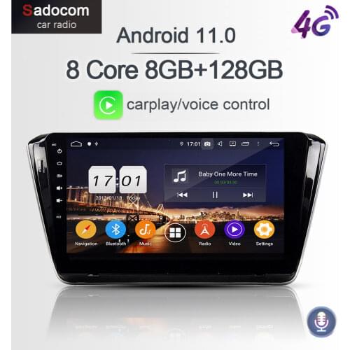 DSP PX6 10.1" Android 10.0 64G 4GB RAM Car multimedia Player GPS Glonass RDS autoradio car radio 5.0 For Skoda Superb 2015 2016